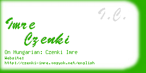 imre czenki business card